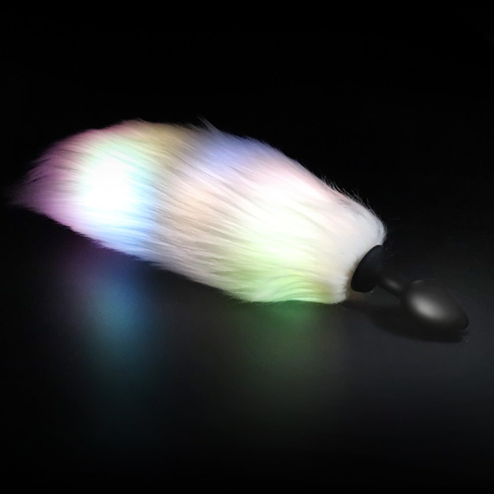 Light Up Furry Butt Plug | dmunderwear detail image 10