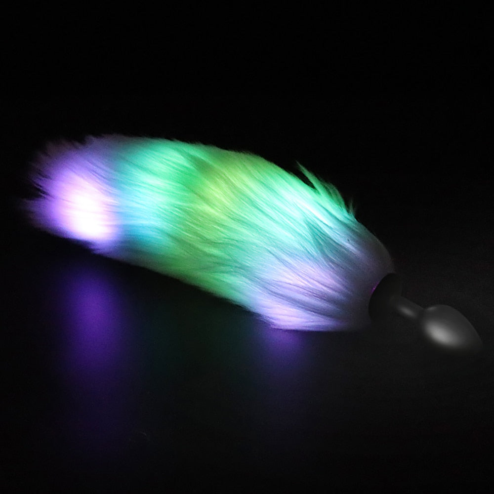 Light Up Furry Butt Plug | dmunderwear detail image 11