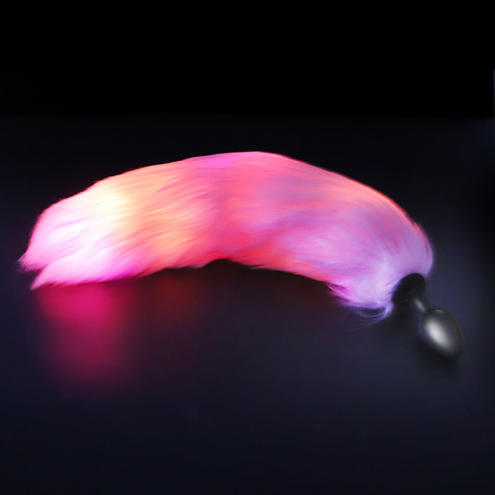 Light Up Furry Butt Plug | dmunderwear detail image 12