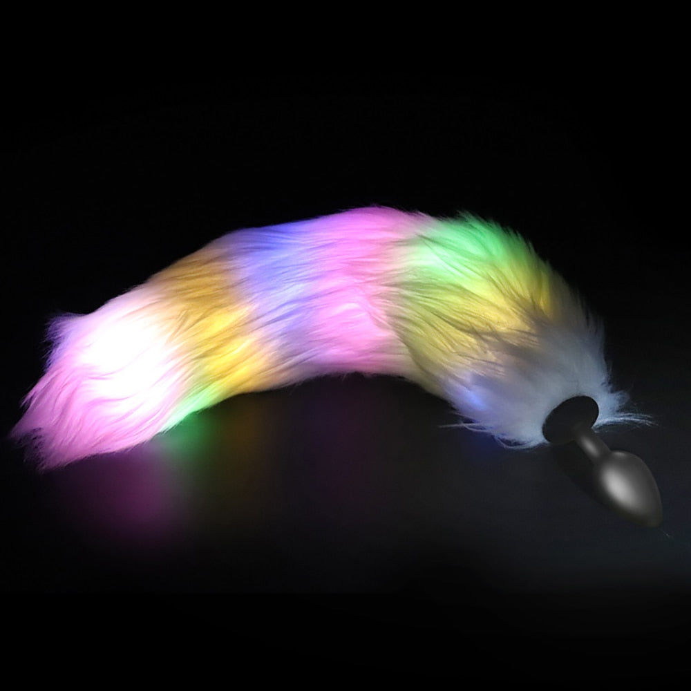 Light Up Furry Butt Plug | dmunderwear detail image 13