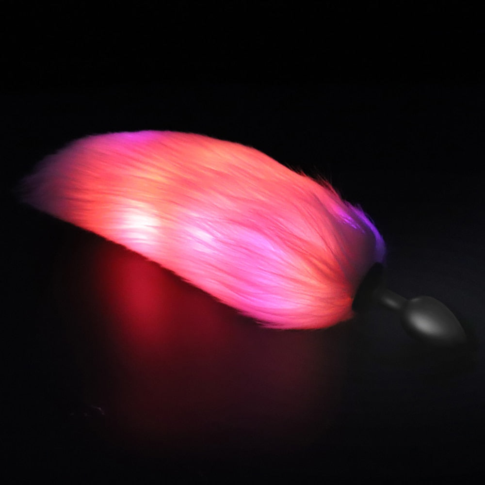 Light Up Furry Butt Plug | dmunderwear detail image 3