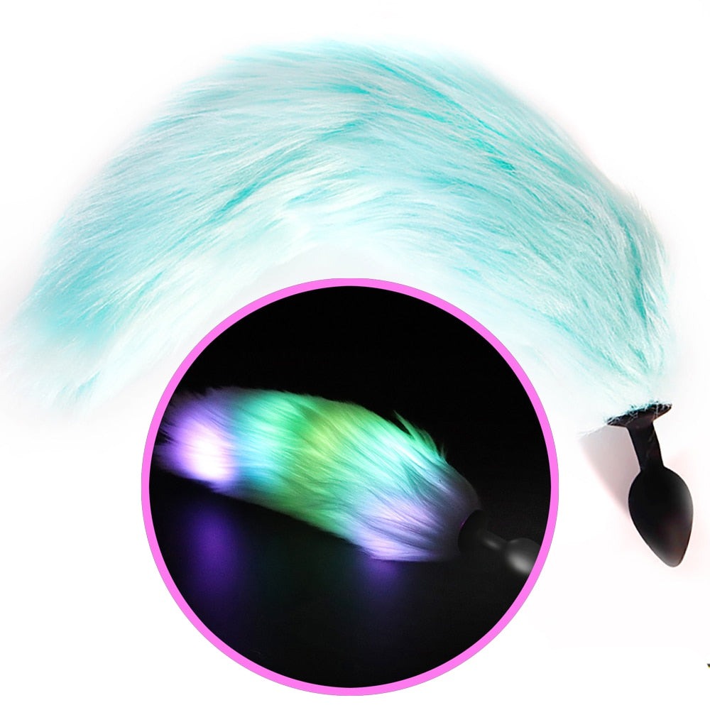 Light Up Furry Butt Plug | dmunderwear detail image 7