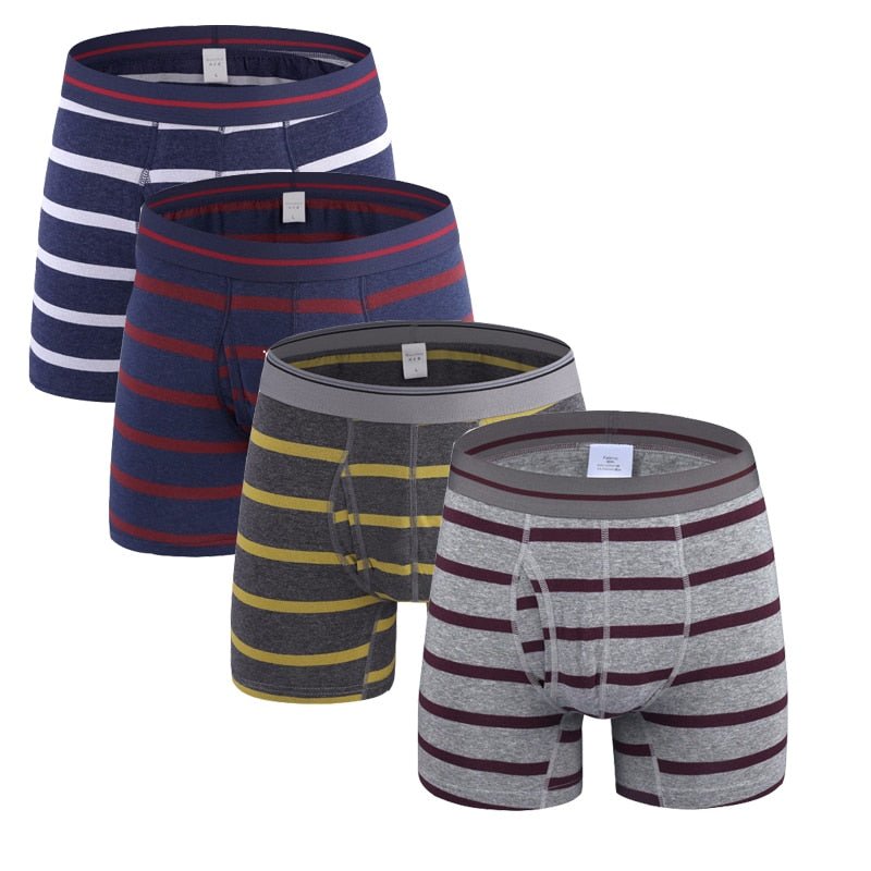 Long Boxer Briefs Striped 4-Pack | dmunderwear