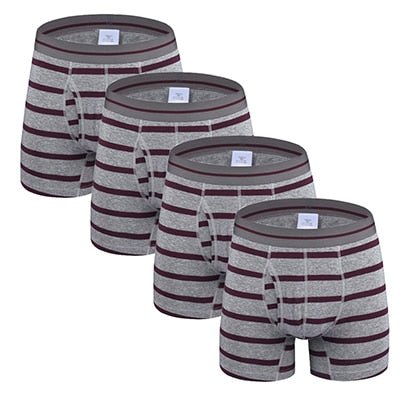 Long Boxer Briefs Striped 4-Pack | dmunderwear detail image 3