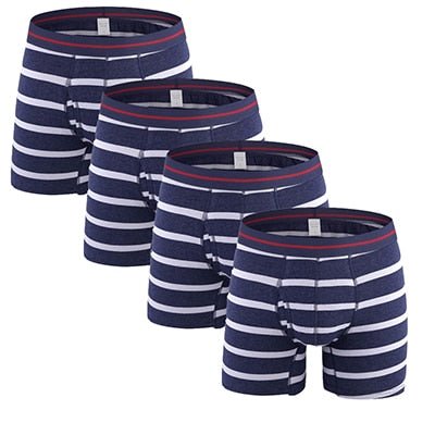 Long Boxer Briefs Striped 4-Pack | dmunderwear detail image 4