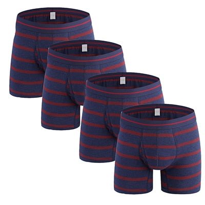Long Boxer Briefs Striped 4-Pack | dmunderwear detail image 5