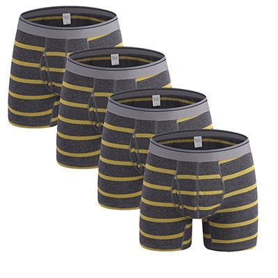 Long Boxer Briefs Striped 4-Pack | dmunderwear detail image 6
