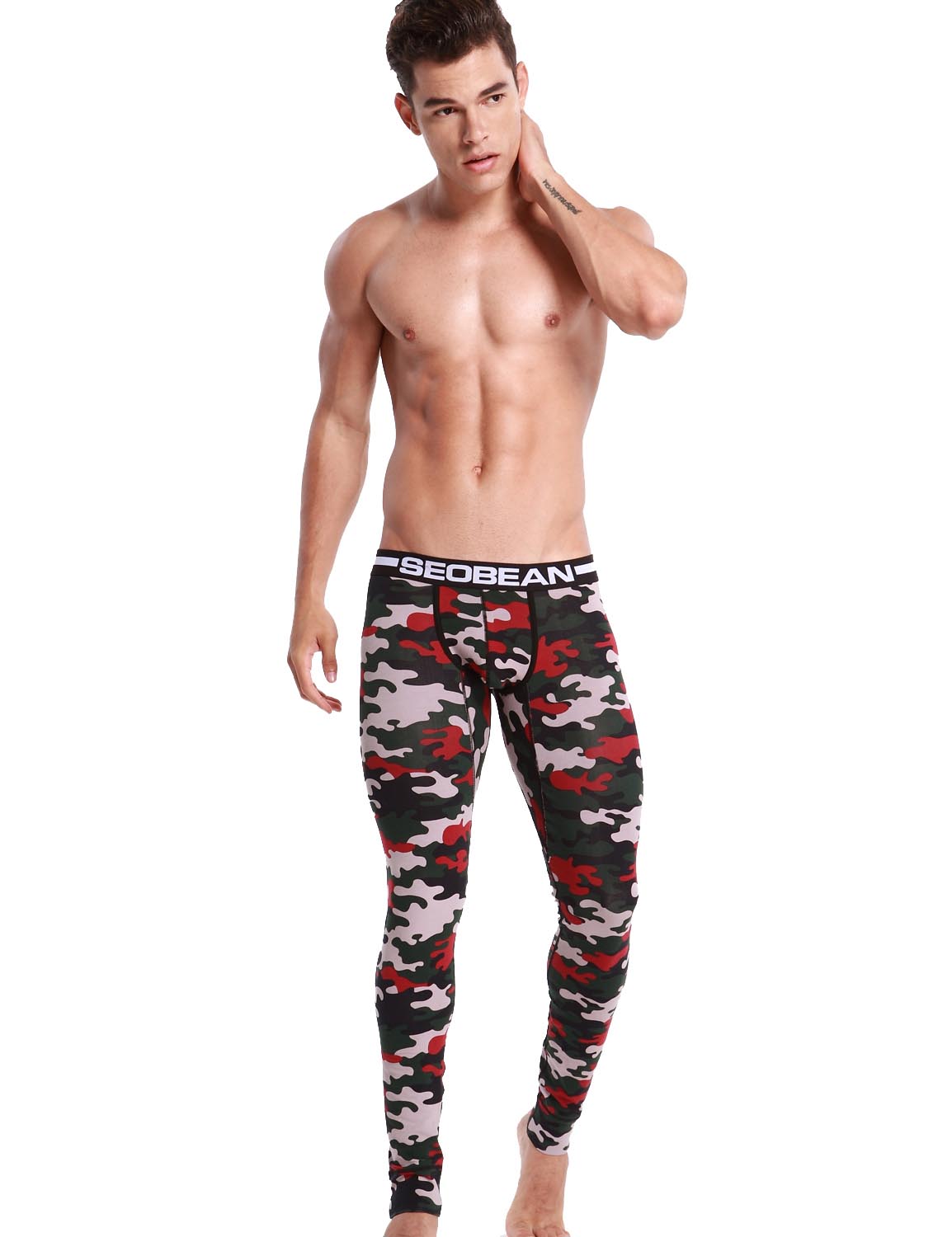 Low Rise Long Underwear Camouflage Long John 50401 | dmunderwear