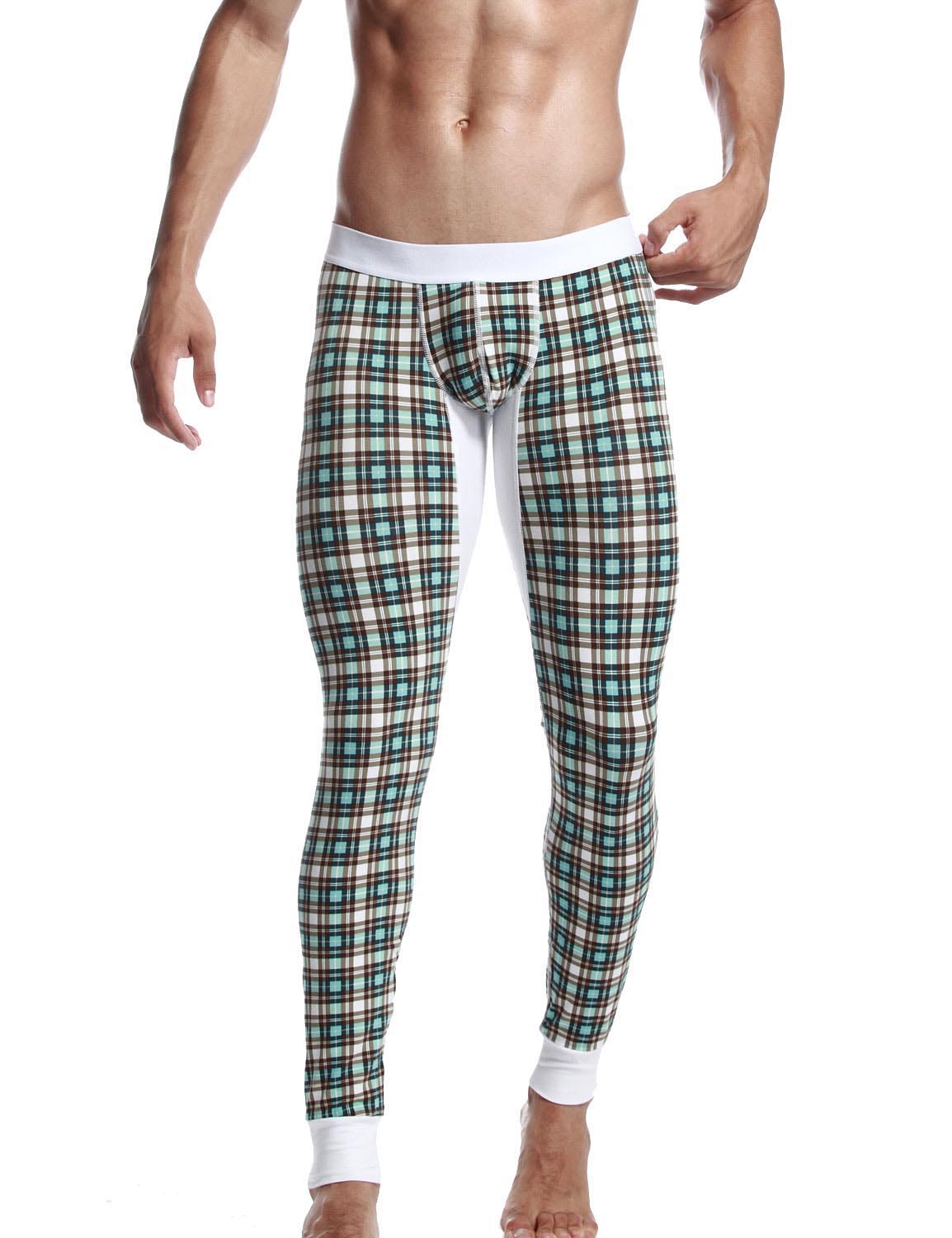 Low Rise Long Underwear Plaid Long John 30401 | dmunderwear
