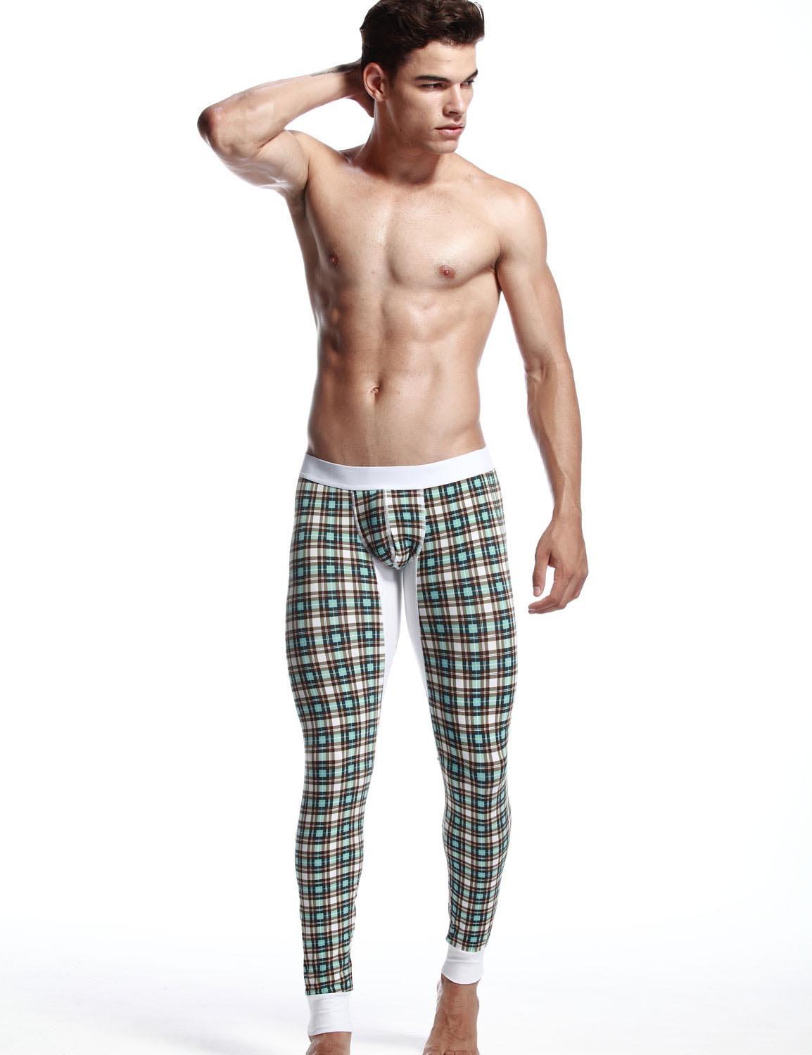 Low Rise Long Underwear Plaid Long John 30401 | dmunderwear detail image 3