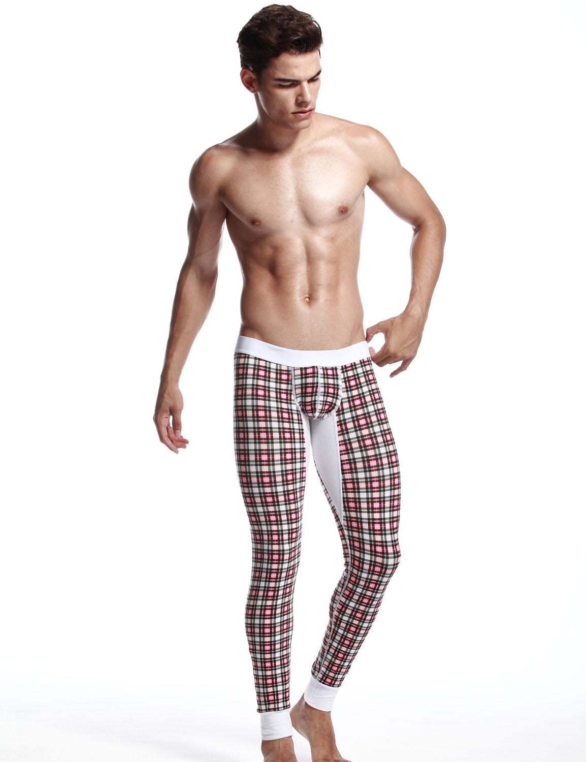 Low Rise Long Underwear Plaid Long John 30401 | dmunderwear detail image 8