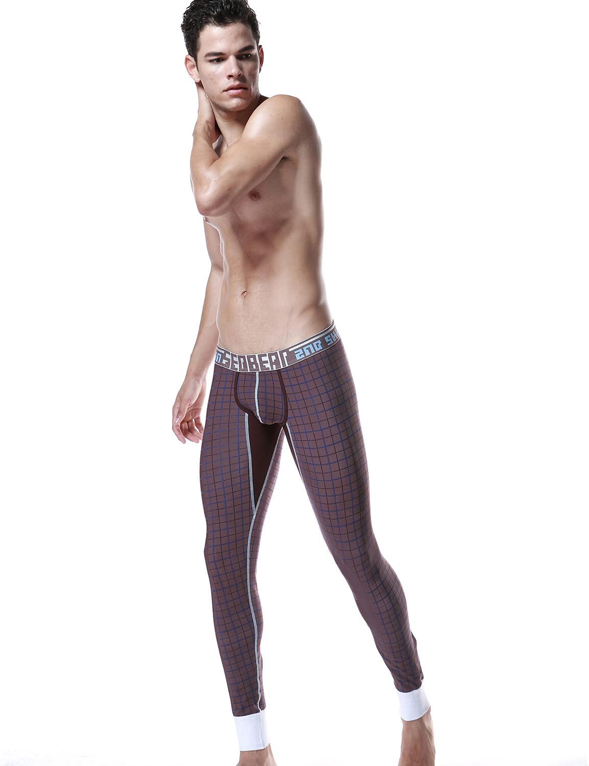 Low Rise Long Underwear Plaid Long John 40404 | dmunderwear