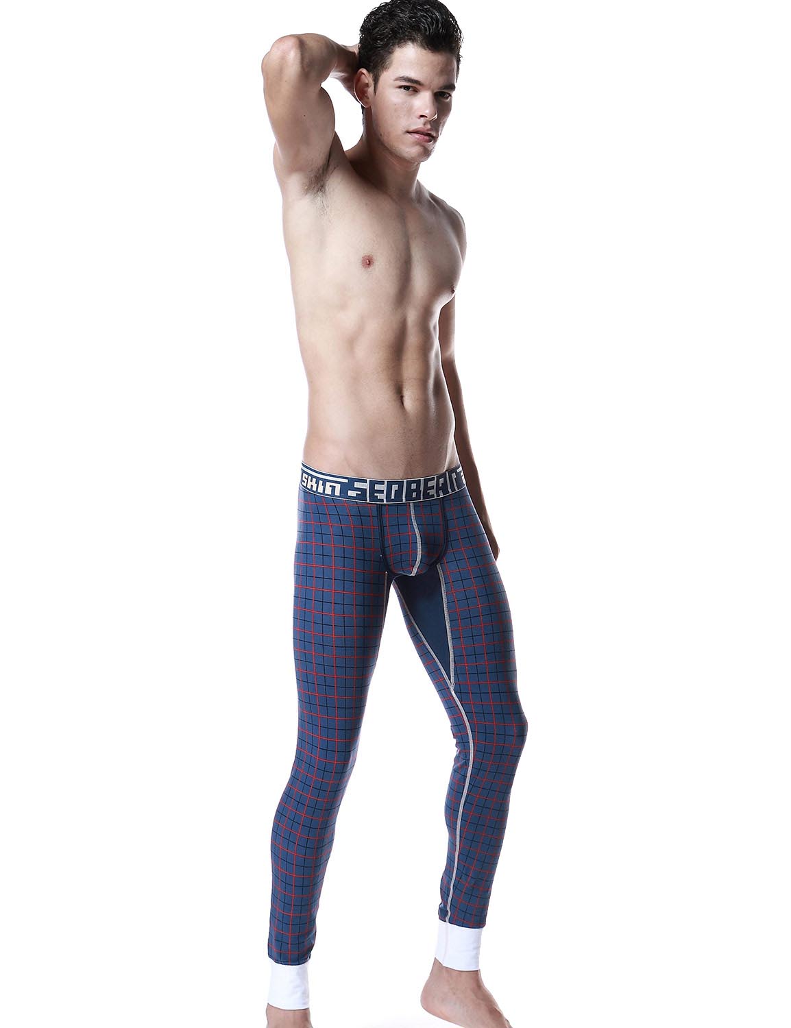 Low Rise Long Underwear Plaid Long John 40404 | dmunderwear detail image 11