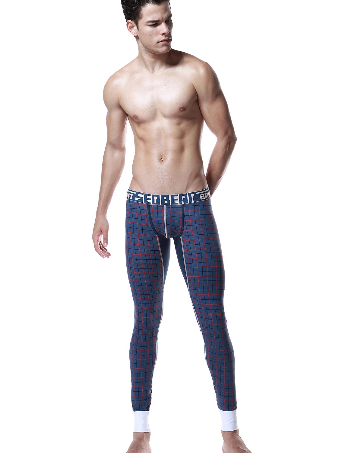 Low Rise Long Underwear Plaid Long John 40404 | dmunderwear detail image 12