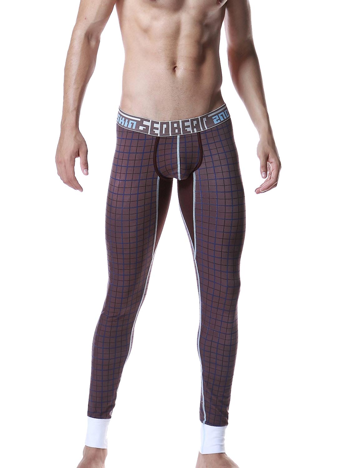 Low Rise Long Underwear Plaid Long John 40404 | dmunderwear detail image 3