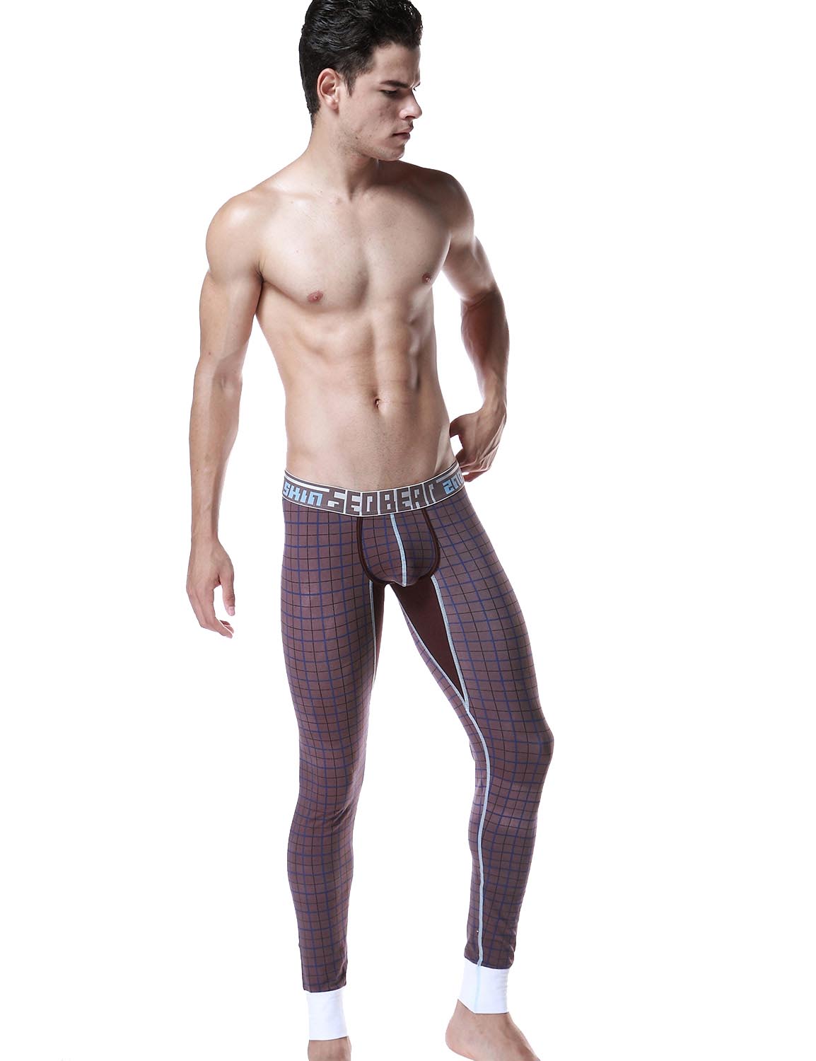 Low Rise Long Underwear Plaid Long John 40404 | dmunderwear detail image 5