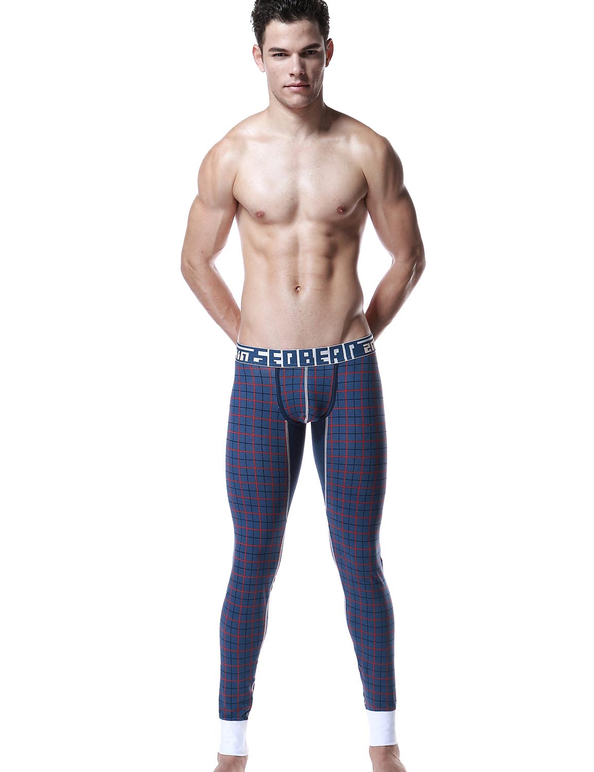 Low Rise Long Underwear Plaid Long John 40404 | dmunderwear detail image 7