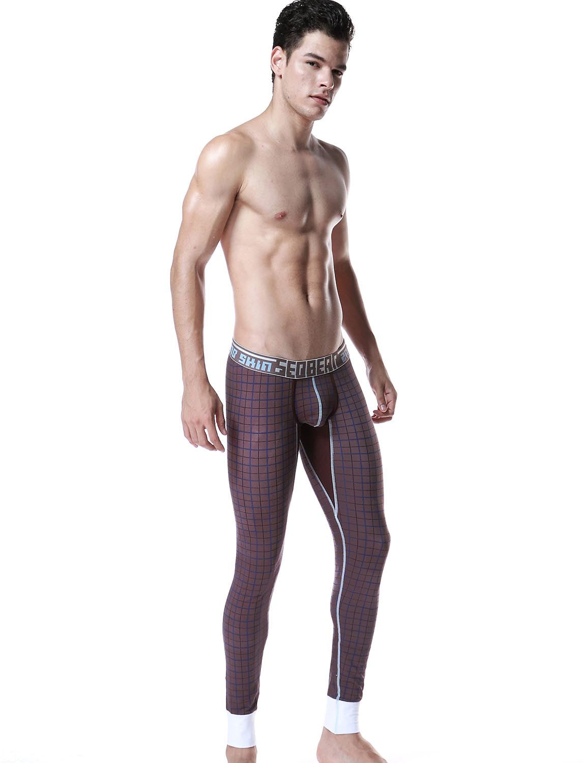 Low Rise Long Underwear Plaid Long John 40404 | dmunderwear detail image 8