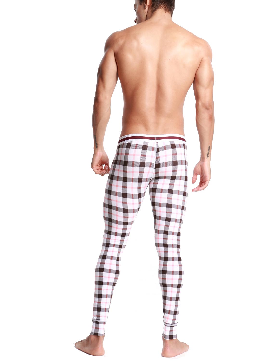 Low Rise Long Underwear Plaid Long John 50403 | dmunderwear detail image 2