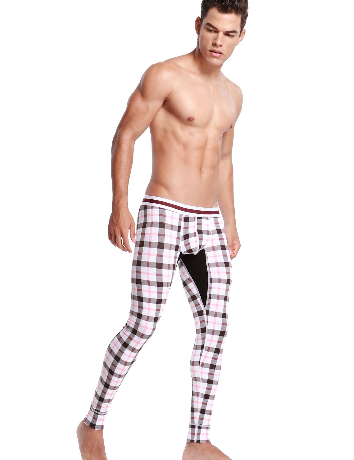 Low Rise Long Underwear Plaid Long John 50403 | dmunderwear detail image 3