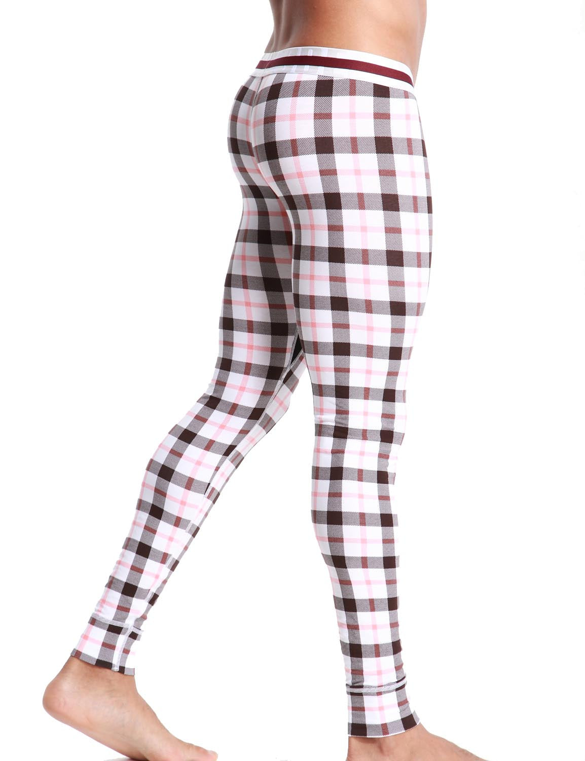 Low Rise Long Underwear Plaid Long John 50403 | dmunderwear detail image 5