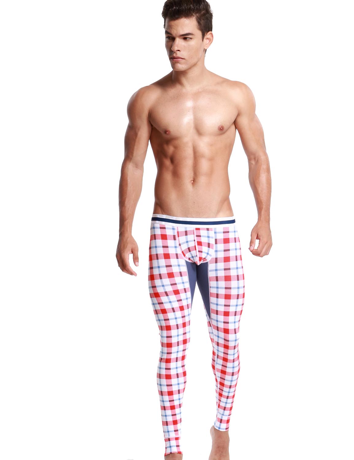 Low Rise Long Underwear Plaid Long John 50403 | dmunderwear detail image 6