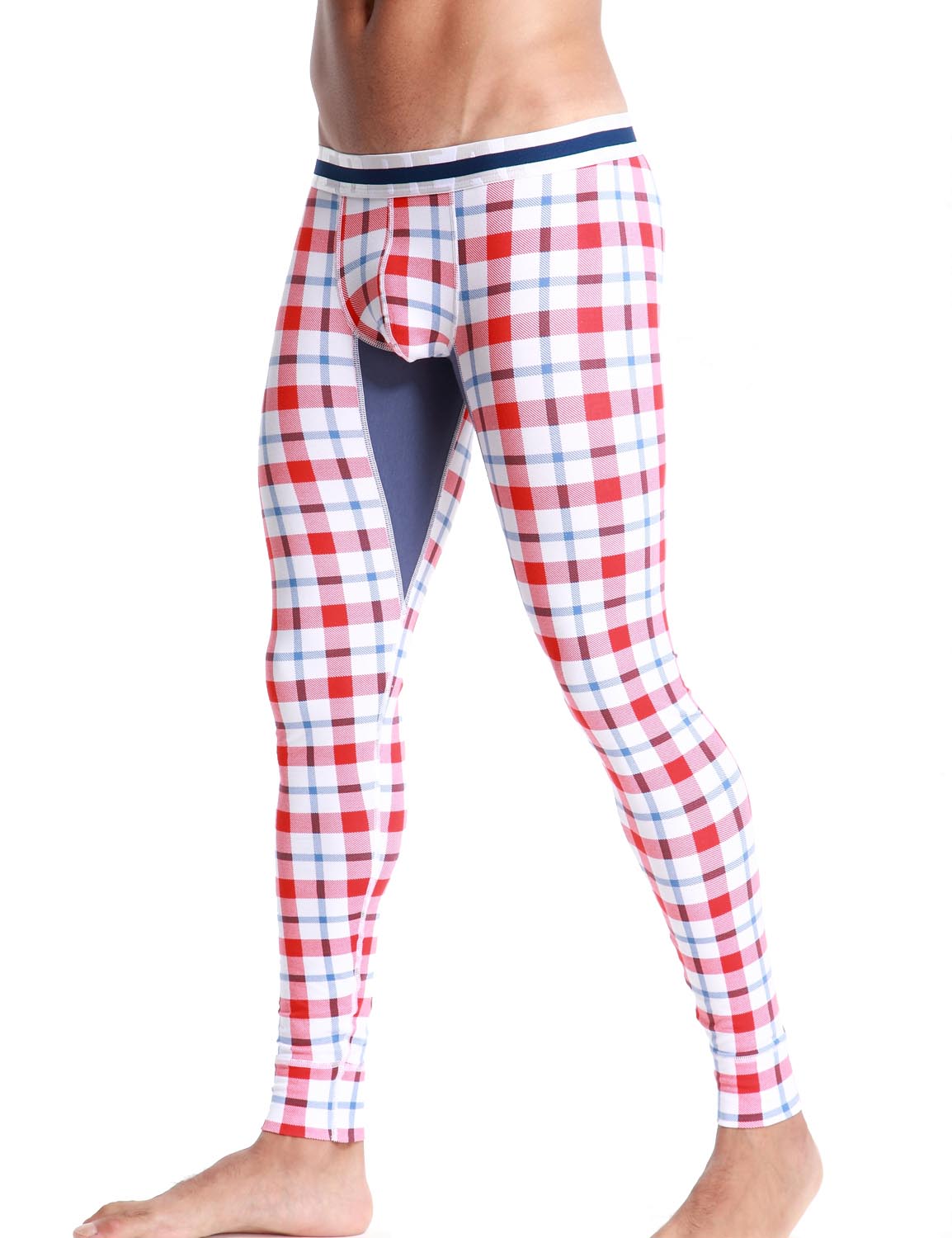 Low Rise Long Underwear Plaid Long John 50403 | dmunderwear detail image 9