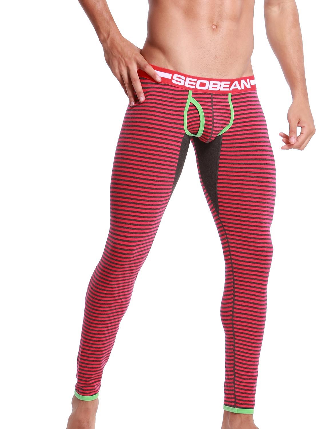 Low Rise Long Underwear Stripe Long John 50407 | dmunderwear
