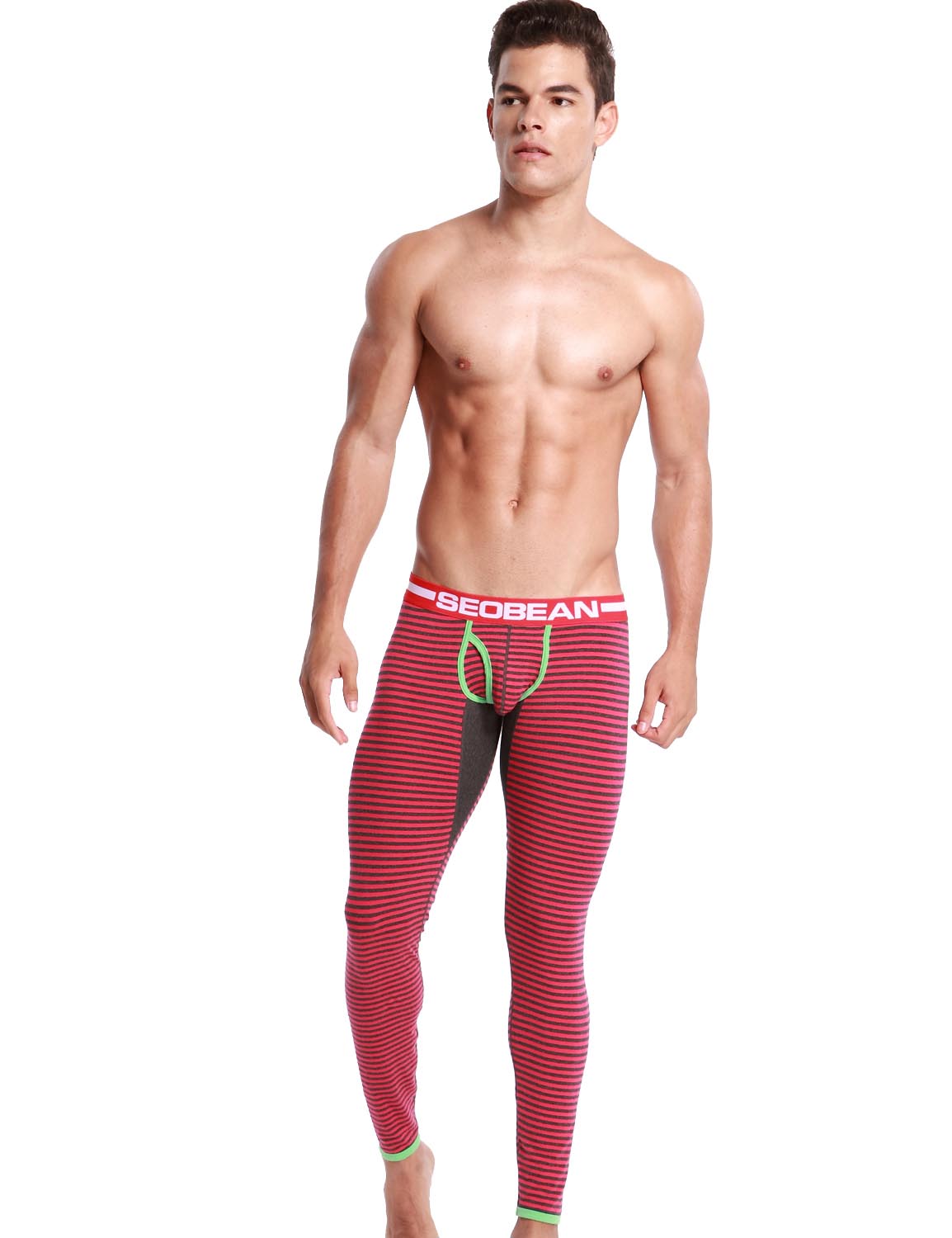 Low Rise Long Underwear Stripe Long John 50407 | dmunderwear detail image 3