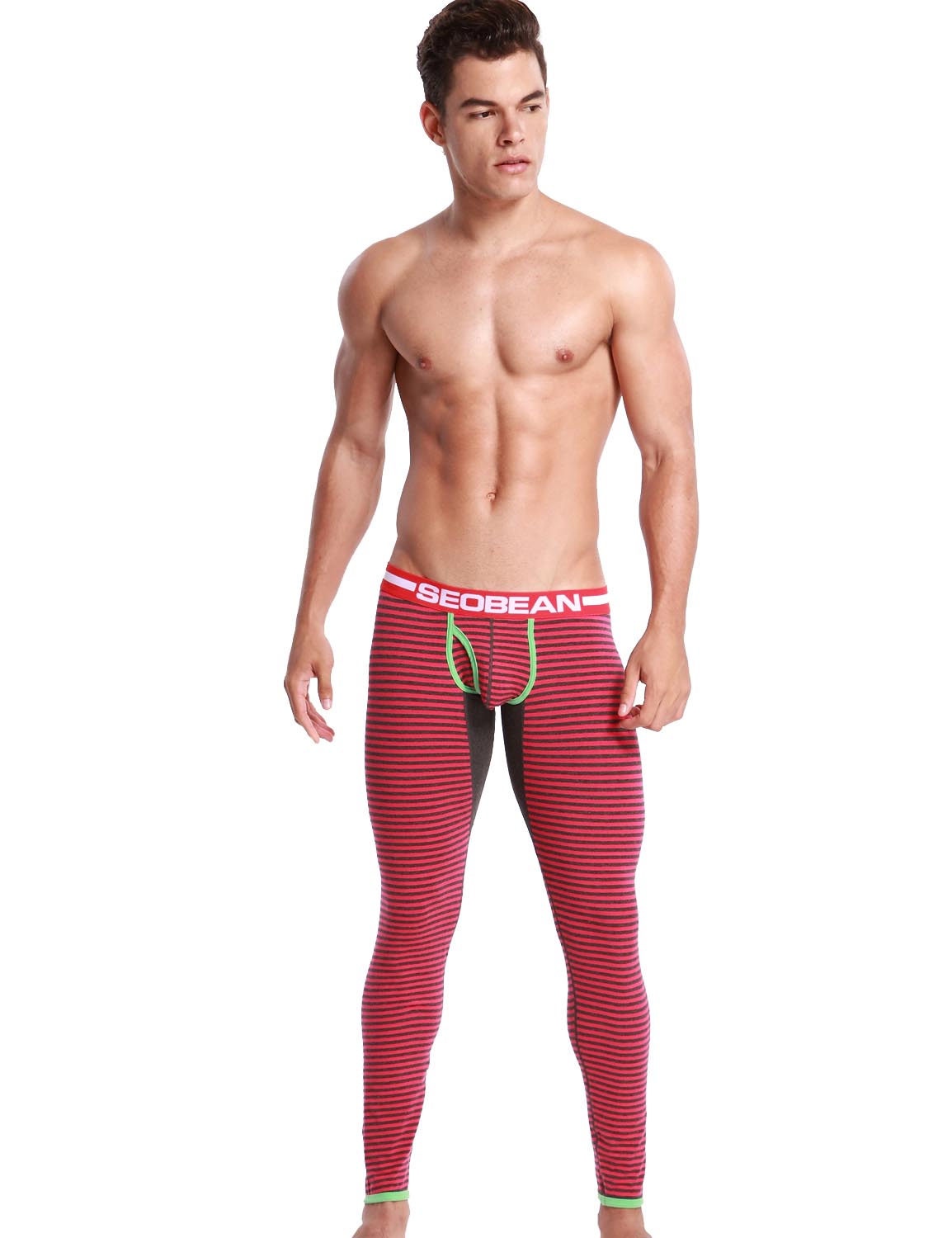 Low Rise Long Underwear Stripe Long John 50407 | dmunderwear detail image 4