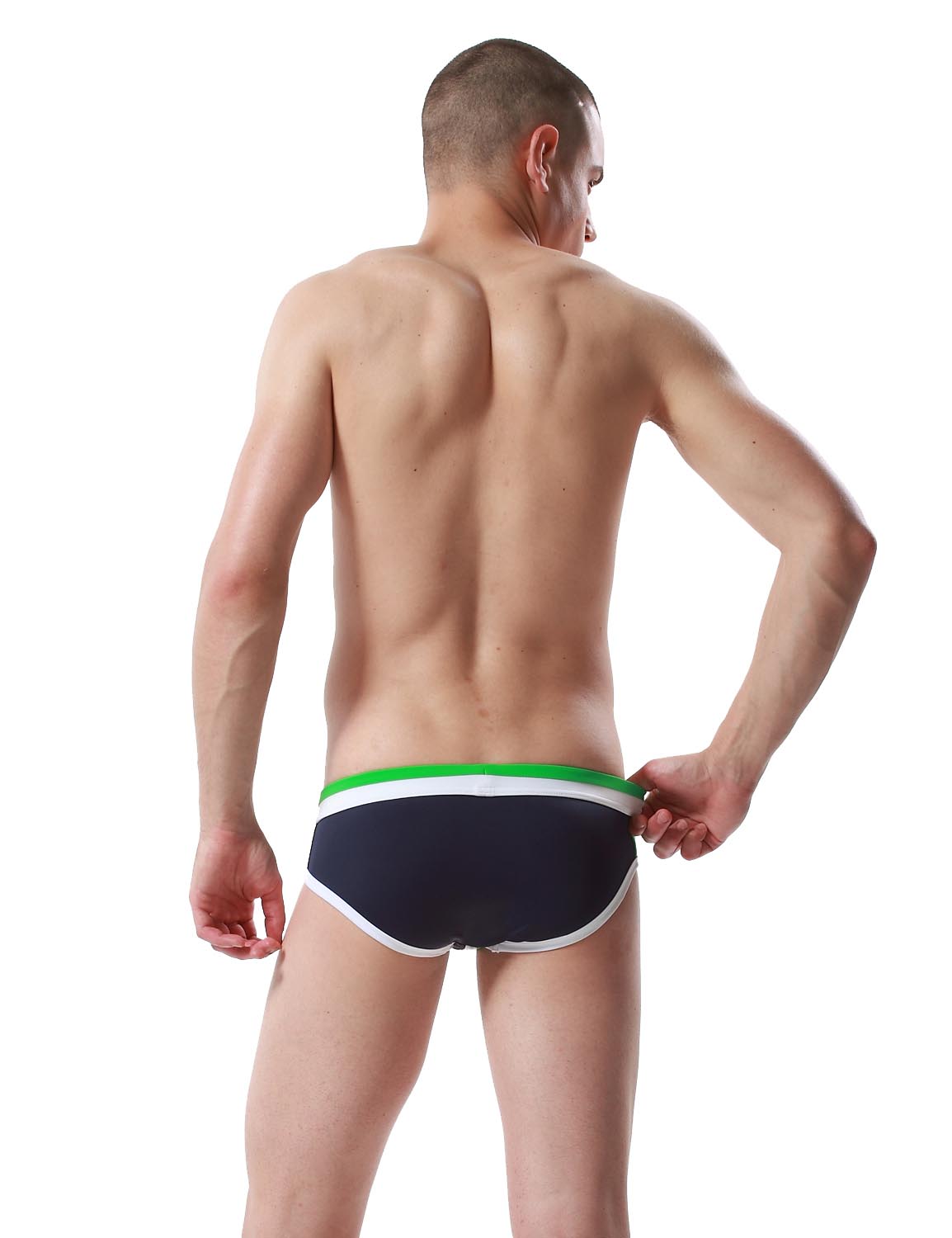 Low Rise Mens Brief bikini Splice Swimwear 50908 | dmunderwear detail image 13