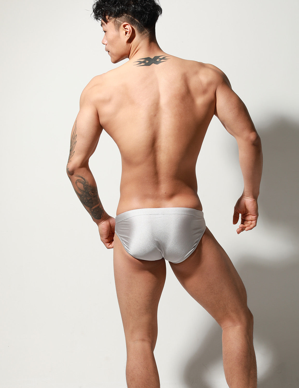 Low Rise Sexy Shiny Badge Bikini Swim S3038 | dmunderwear detail image 13