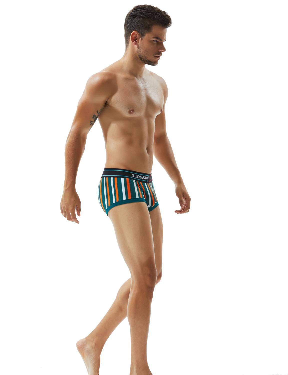 Low Rise Stripe Boxer Brief 80214 | dmunderwear detail image 2