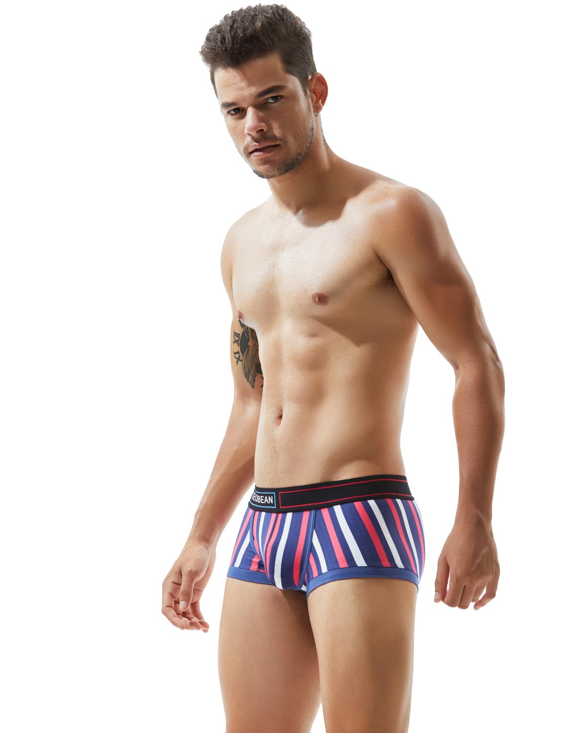 Low Rise Stripe Boxer Brief 80214 | dmunderwear detail image 7
