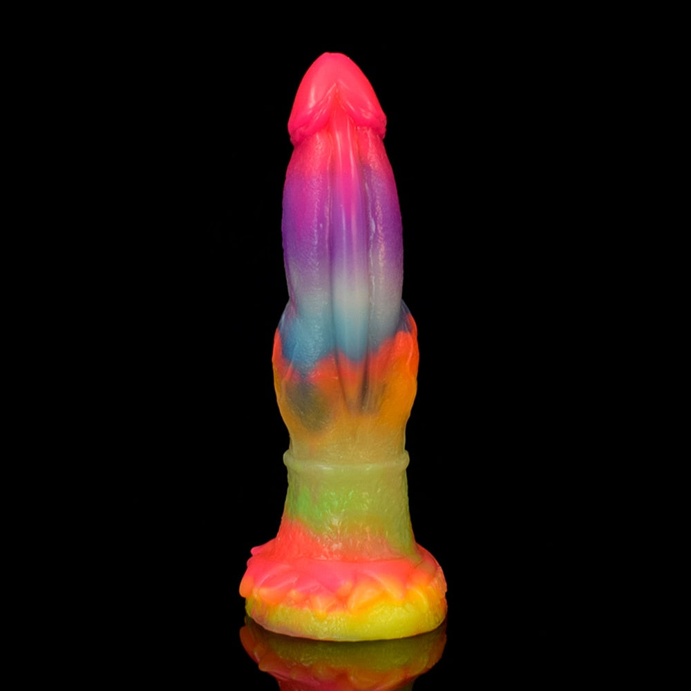 Luminous Glow In The Dark Dragon Dildo With Suction Cup | dmunderwear detail image 13