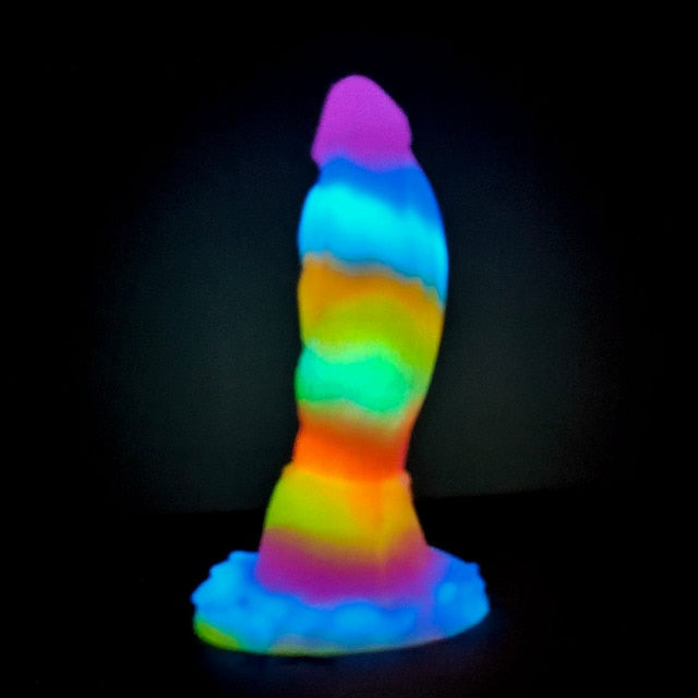 Luminous Glow In The Dark Dragon Dildo With Suction Cup | dmunderwear detail image 2