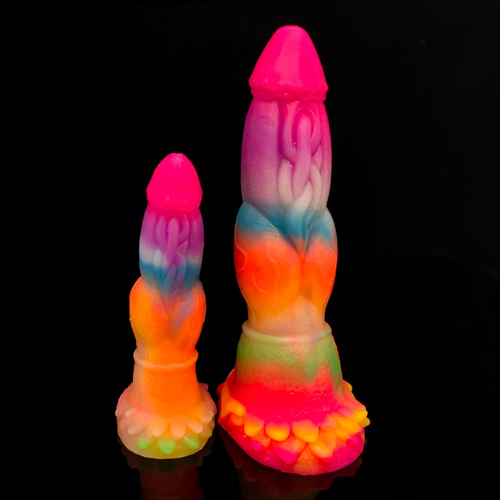 Luminous Glow In The Dark Dragon Dildo With Suction Cup | dmunderwear detail image 3