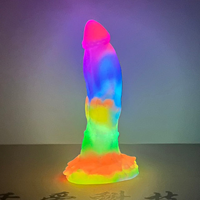 Luminous Glow In The Dark Dragon Dildo With Suction Cup | dmunderwear detail image 4
