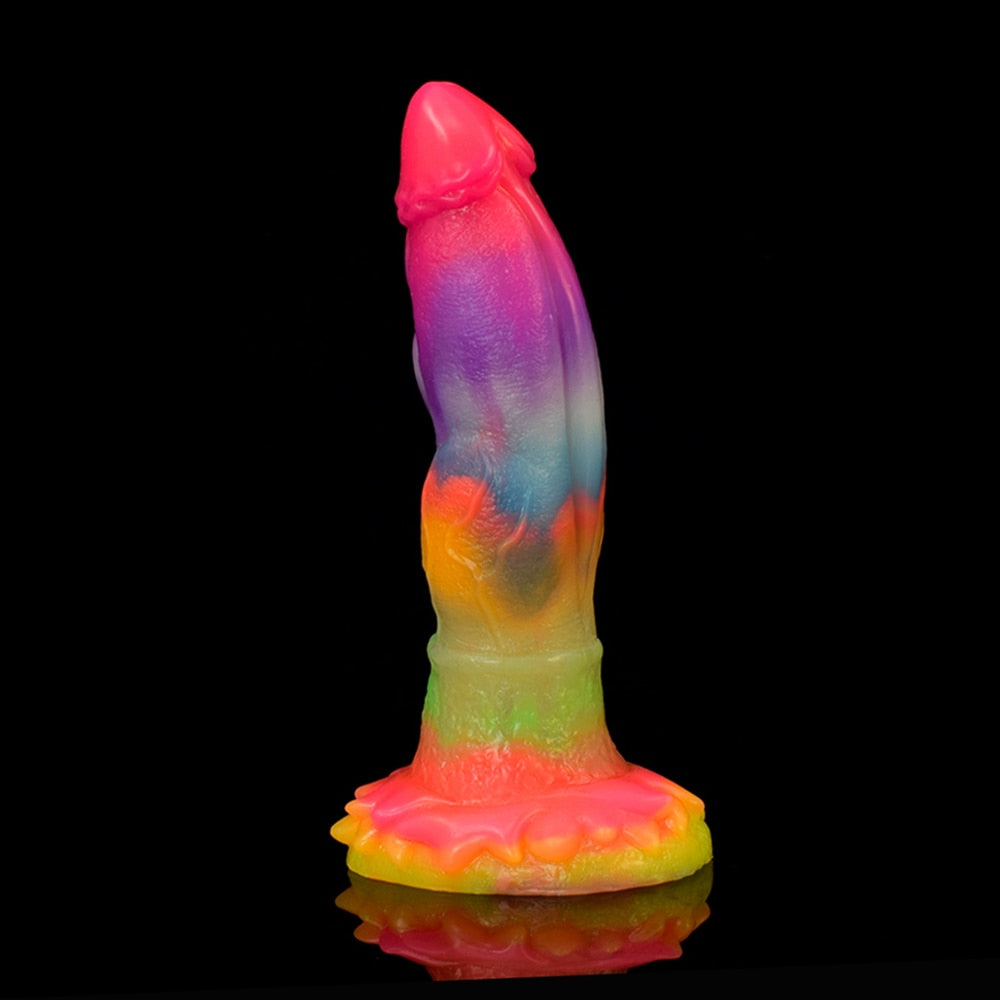 Luminous Glow In The Dark Dragon Dildo With Suction Cup | dmunderwear detail image 6