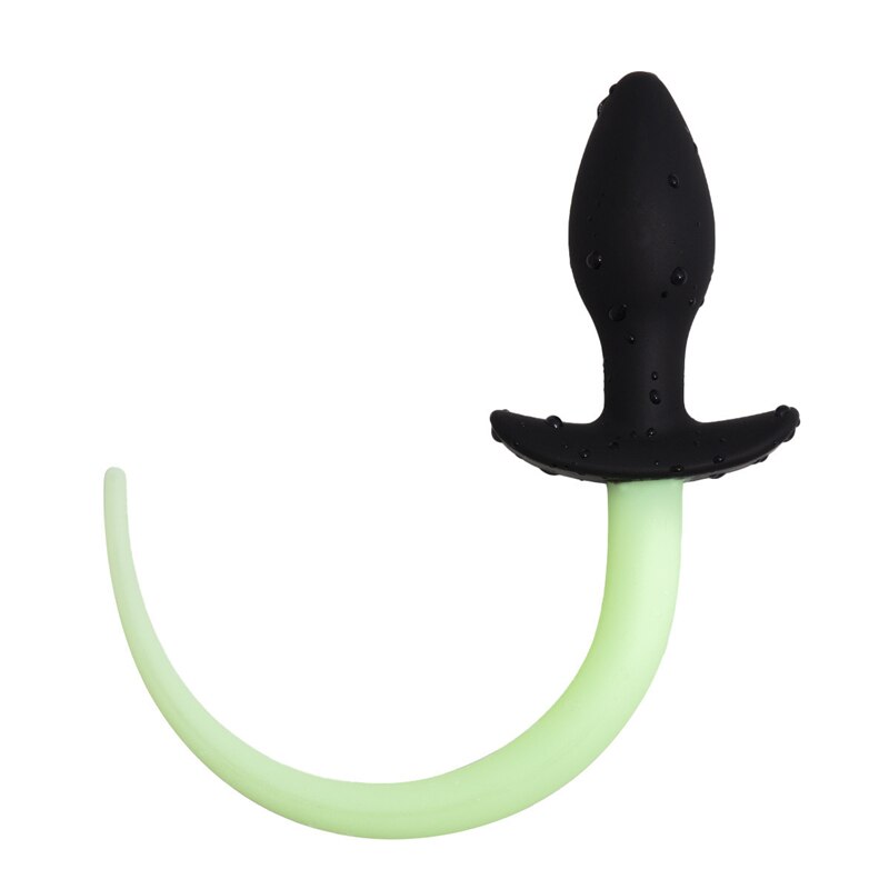Luminous Soft Silicone Dog Tail Butt Plug | dmunderwear detail image 17
