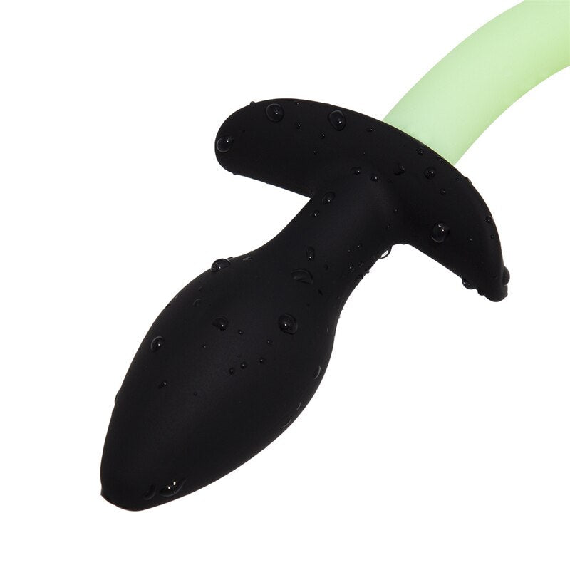 Luminous Soft Silicone Dog Tail Butt Plug | dmunderwear detail image 18