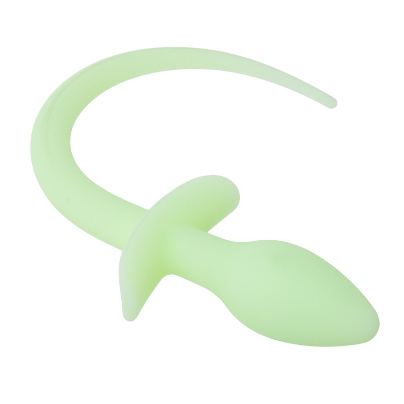 Luminous Soft Silicone Dog Tail Butt Plug | dmunderwear detail image 3
