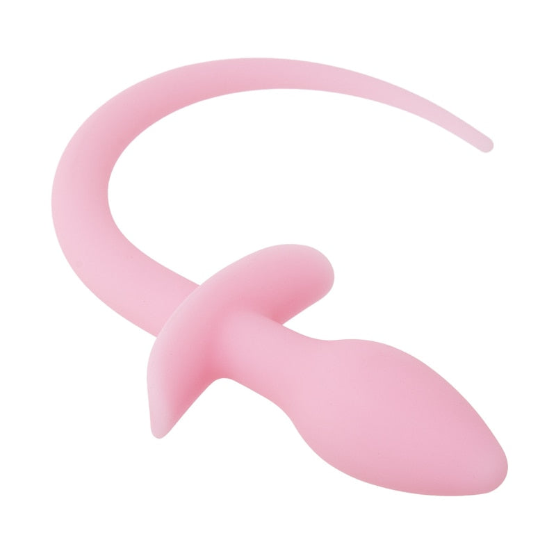 Luminous Soft Silicone Dog Tail Butt Plug | dmunderwear detail image 5