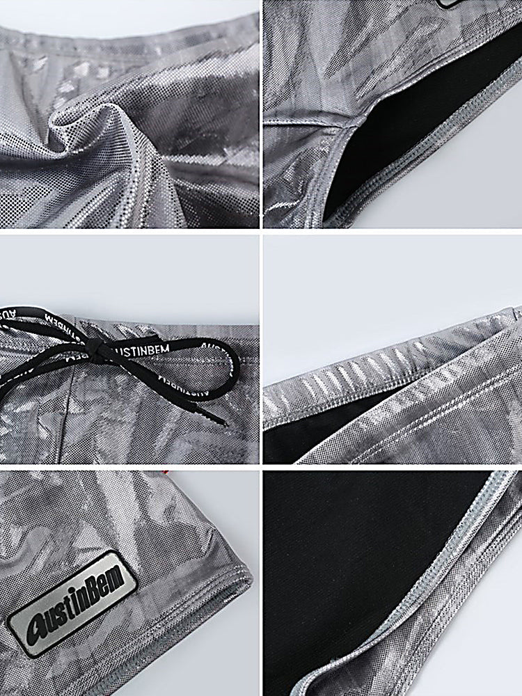 Men's Fashionable Flash Swim Fitness Trunks | dmunderwear detail image 11