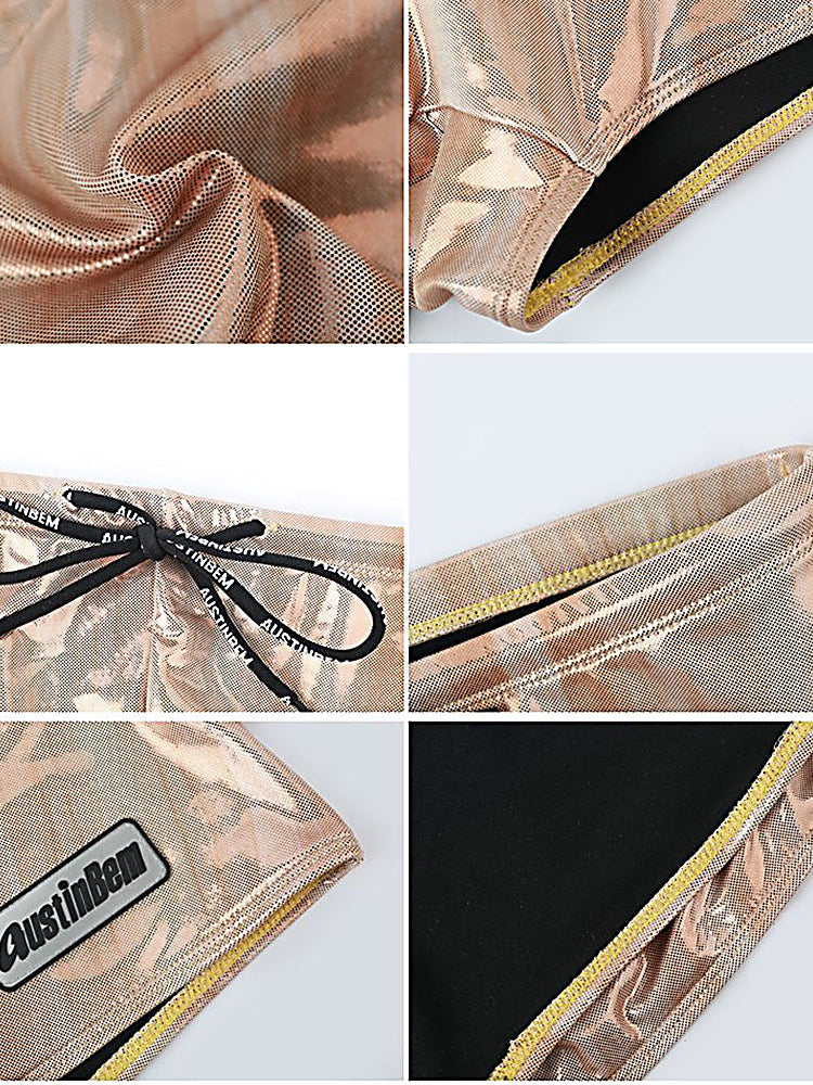 Men's Fashionable Flash Swim Fitness Trunks | dmunderwear detail image 15