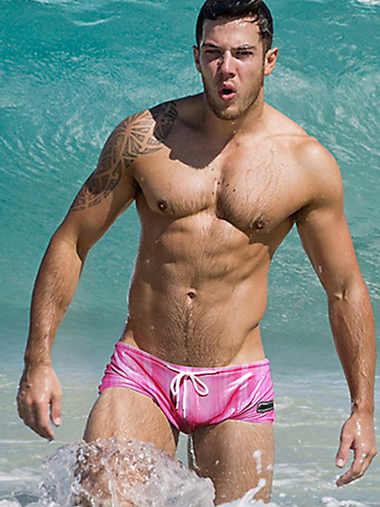 Men's Fashionable Flash Swim Fitness Trunks | dmunderwear detail image 16