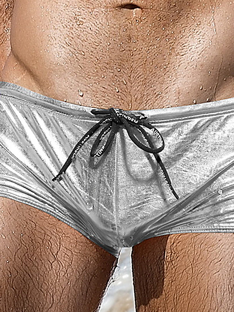 Men's Fashionable Flash Swim Fitness Trunks | dmunderwear detail image 3