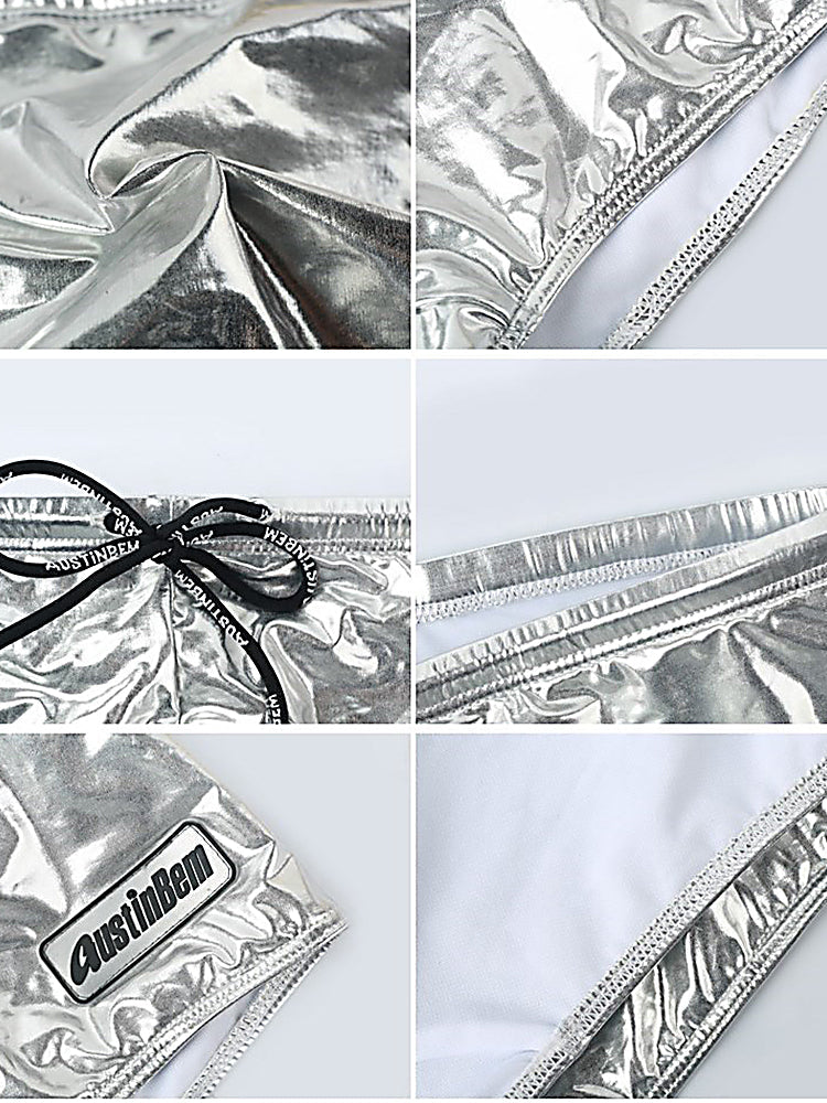 Men's Fashionable Flash Swim Fitness Trunks | dmunderwear detail image 4