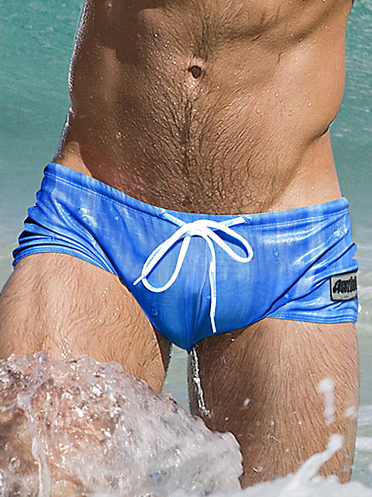 Men's Fashionable Flash Swim Fitness Trunks | dmunderwear detail image 6