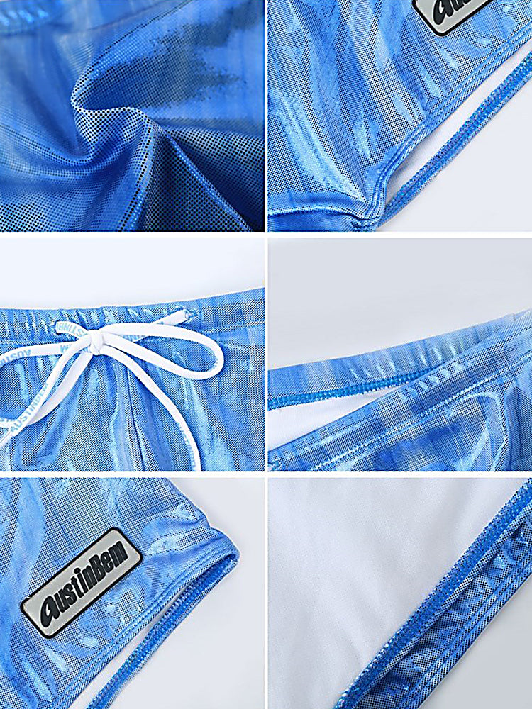 Men's Fashionable Flash Swim Fitness Trunks | dmunderwear detail image 8